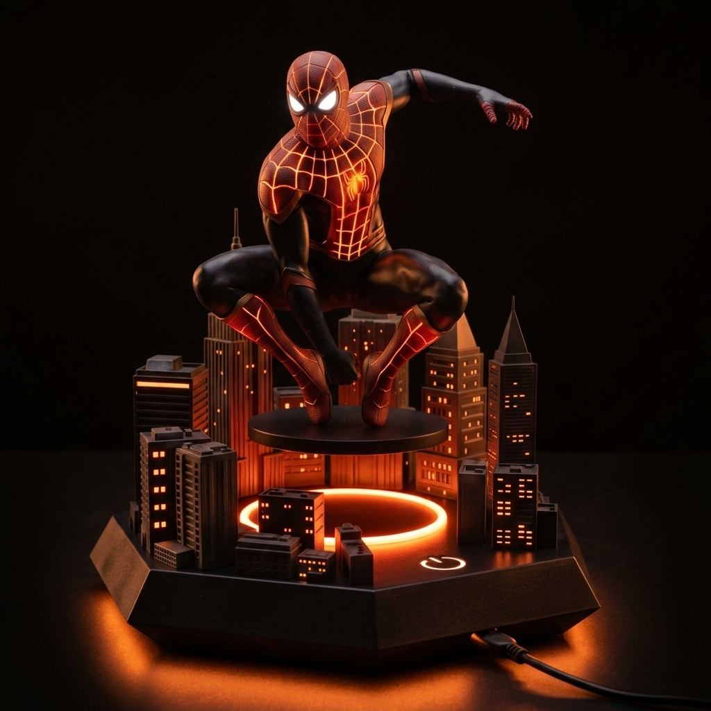 GlowVerse™ Spider City Lamp